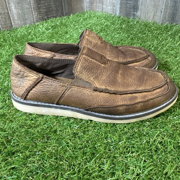 Ariat Slip-On Moc Toe Shoes Size 4 US Leather Brown Loafers Style‎ 10021606 - Picture 4 of 8